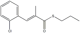 2-Methyl-3-(2-chlorophenyl)propenethioic acid S-propyl ester Structure