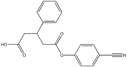 3-Phenylglutaric acid hydrogen 1-(4-cyanophenyl) ester 구조식 이미지