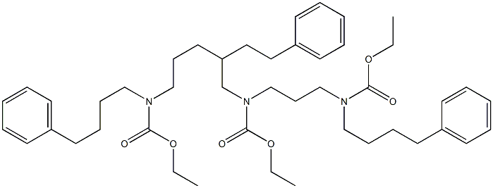 2-[3-[Ethoxycarbonyl(4-phenylbutyl)amino]propyl]-1,3-propanediylbis(4-phenylbutylcarbamic acid)diethyl ester 구조식 이미지
