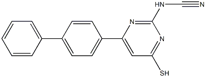 6-(1,1'-Biphenyl-4-yl)-2-(cyanoamino)pyrimidine-4-thiol Structure