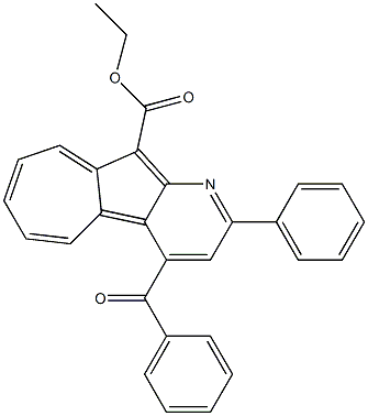 2-Phenyl-4-benzoylazuleno[2,1-b]pyridine-10-carboxylic acid ethyl ester 구조식 이미지