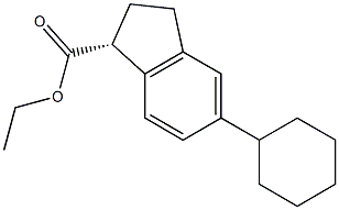 (R)-5-Cyclohexylindane-1-carboxylic acid ethyl ester Structure