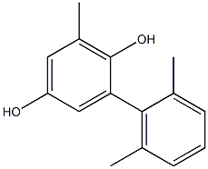 6-Methyl-2-(2,6-dimethylphenyl)benzene-1,4-diol 구조식 이미지