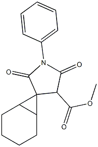1'-Phenyl-2',5'-dioxospiro[bicyclo[4.1.0]heptane-7,3'-pyrrolidine]-4'-carboxylic acid methyl ester Structure