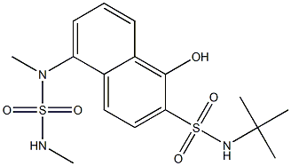 1-Hydroxy-5-dimethylsulfamoylamino-N-tert-butyl-2-naphthalenesulfonamide Structure