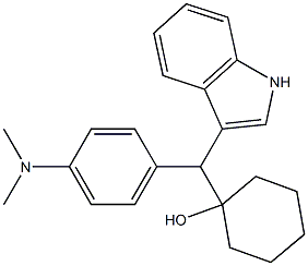 4-[(1H-Indol-3-yl)(1-hydroxycyclohexyl)methyl]-N,N-dimethylaniline Structure