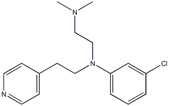 N-(m-Chlorophenyl)-N',N'-dimethyl-N-[2-(4-pyridyl)ethyl]ethylenediamine 구조식 이미지