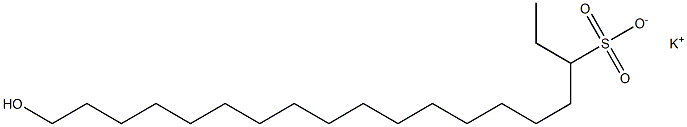 19-Hydroxynonadecane-3-sulfonic acid potassium salt 구조식 이미지