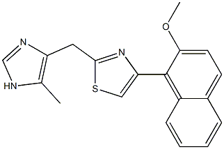 4-(2-Methoxy-1-naphthalenyl)-2-(5-methyl-1H-imidazol-4-ylmethyl)thiazole Structure