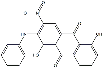 2-Anilino-1,5-dihydroxy-3-nitroanthraquinone Structure