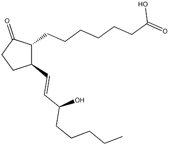 (13E,15S)-9-Oxo-15-hydroxyprosta-13-ene-1-oic acid 구조식 이미지