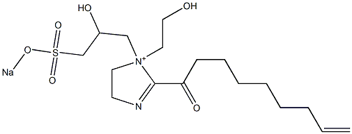 1-(2-Hydroxyethyl)-1-[2-hydroxy-3-(sodiooxysulfonyl)propyl]-2-(8-nonenoyl)-2-imidazoline-1-ium Structure