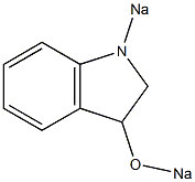 1-Sodio-3-sodiooxyindoline 구조식 이미지