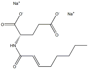 N-(2-Octenoyl)glutamic acid disodium salt 구조식 이미지