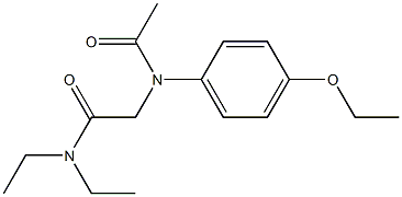 N-(Diethylcarbamoylmethyl)-4'-ethoxyacetanilide Structure