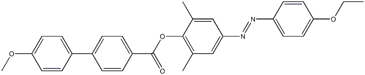 4-(4-Methoxyphenyl)benzoic acid 4-[(4-ethoxyphenyl)azo]-2,6-dimethylphenyl ester 구조식 이미지