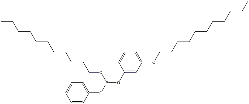 Phosphorous acid 5-(undecyloxy)undecyldiphenyl ester Structure