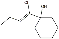 1-(1-Chloro-1-butenyl)-1-cyclohexanol 구조식 이미지
