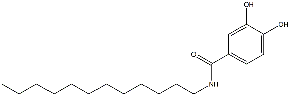 N-Dodecyl-3,4-dihydroxybenzamide 구조식 이미지