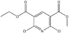 2,6-Dichloropyridine-3,5-dicarboxylic acid 3-ethyl 5-methyl ester Structure