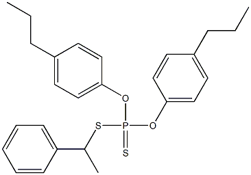 Dithiophosphoric acid O,O-bis(4-propylphenyl)S-(1-phenylethyl) ester Structure