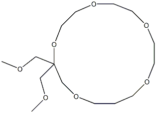 3,3-Di(methoxymethyl)-1,4,7,10,13-pentaoxacyclohexadecane Structure
