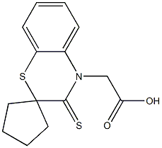 3-Thioxospiro[4H-1,4-benzothiazine-2(3H),1'-cyclopentane]-4-acetic acid Structure