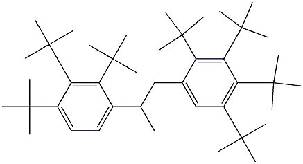 1-(2,3,4,5-Tetra-tert-butylphenyl)-2-(2,3,4-tri-tert-butylphenyl)propane Structure