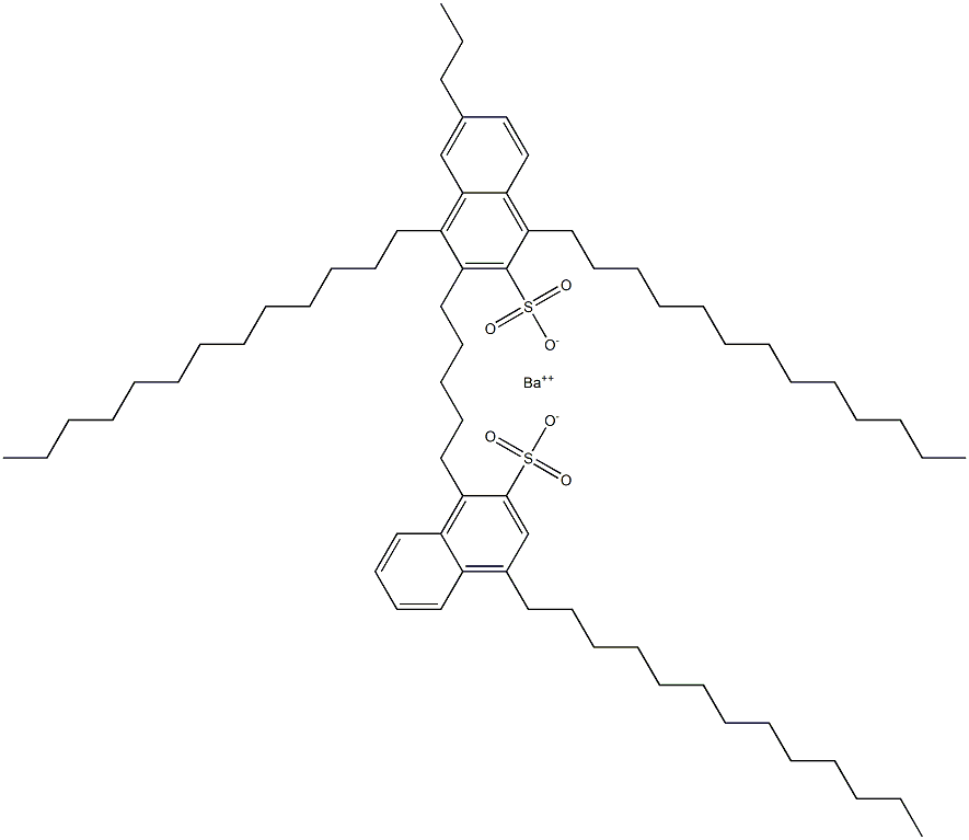 Bis(1,4-ditridecyl-2-naphthalenesulfonic acid)barium salt Structure