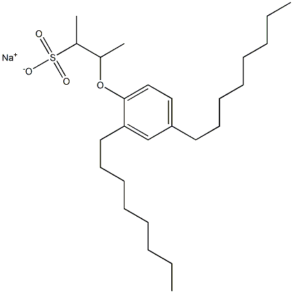 3-(2,4-Dioctylphenoxy)butane-2-sulfonic acid sodium salt 구조식 이미지