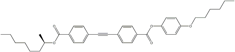 4-[[4-(4-Hexyloxyphenoxycarbonyl)phenyl]ethynyl]benzoic acid (R)-1-methylheptyl ester Structure