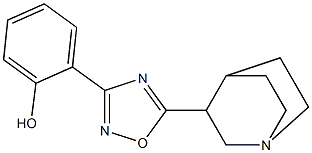 5-(1-Azabicyclo[2.2.2]octan-3-yl)-3-(2-hydroxyphenyl)-1,2,4-oxadiazole 구조식 이미지