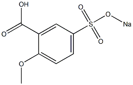 2-Methoxy-5-(sodiosulfo)benzoic acid 구조식 이미지