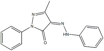 1-Phenyl-3-methyl-4-(2-phenylhydrazono)-2-pyrazoline-5-one 구조식 이미지