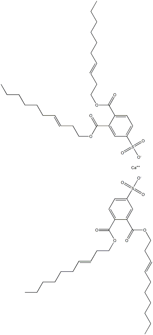 Bis[3,4-di(3-decenyloxycarbonyl)benzenesulfonic acid]calcium salt 구조식 이미지