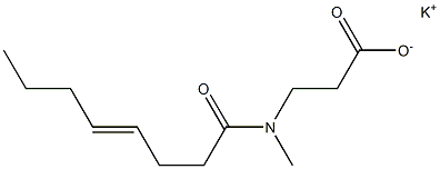 3-[N-Methyl-N-(4-octenoyl)amino]propionic acid potassium salt 구조식 이미지