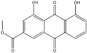 9,10-Dihydro-4,5-dihydroxy-9,10-dioxoanthracene-2-carboxylic acid methyl ester Structure