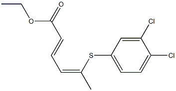 (2E)-5-[(3,4-Dichlorophenyl)thio]-2,4-hexanedienoic acid ethyl ester Structure