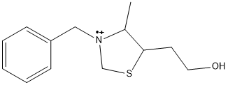 (3-Benzyl-4-methyl-5-(2-hydroxyethyl)tetrahydrothiazol)-3-iumyl 구조식 이미지