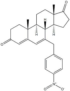 7-(4-Nitrobenzyl)-4,6-androstadiene-3,17-dione Structure