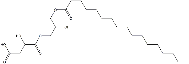 2-Hydroxybutanedioic acid hydrogen 1-[2-hydroxy-3-(heptadecanoyloxy)propyl] ester Structure