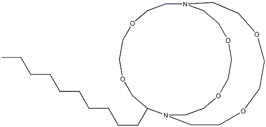 2-Decyl-1,10-diaza-4,7,13,16,21,24-hexaoxabicyclo[8.8.8]hexacosane Structure