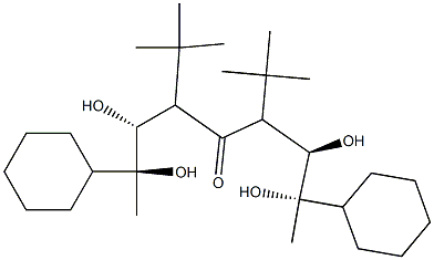 tert-Butyl[(2R,3S)-2,3-dihydroxy-3-cyclohexylbutyl] ketone Structure