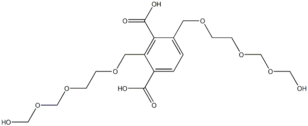 2,4-Bis(8-hydroxy-2,5,7-trioxaoctan-1-yl)isophthalic acid 구조식 이미지