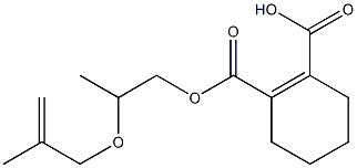 1-Cyclohexene-1,2-dicarboxylic acid hydrogen 1-[2-(methallyloxy)propyl] ester 구조식 이미지