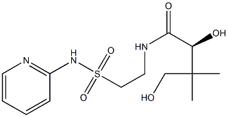 [S,(-)]-2,4-Dihydroxy-3,3-dimethyl-N-[2-(2-pyridylsulfamoyl)ethyl]butyramide 구조식 이미지