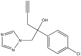 1-(4-Chlorophenyl)-1-(2-propynyl)-2-(1H-1,2,4-triazol-1-yl)ethanol 구조식 이미지