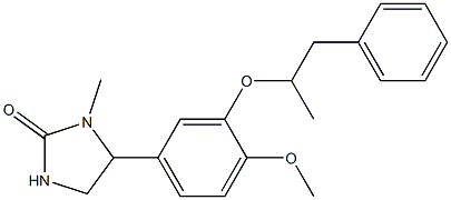 3-Methyl-4-[3-(1-methyl-2-phenylethyloxy)-4-methoxyphenyl]-2-imidazolidone 구조식 이미지