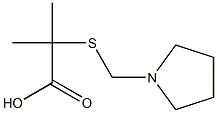 2-Methyl-2-[(1-pyrrolidinylmethyl)thio]propionic acid 구조식 이미지