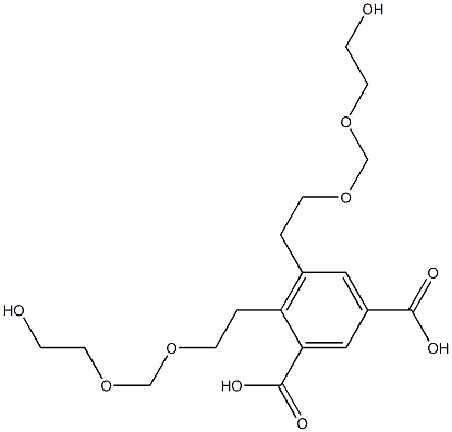 4,5-Bis(7-hydroxy-3,5-dioxaheptan-1-yl)isophthalic acid 구조식 이미지